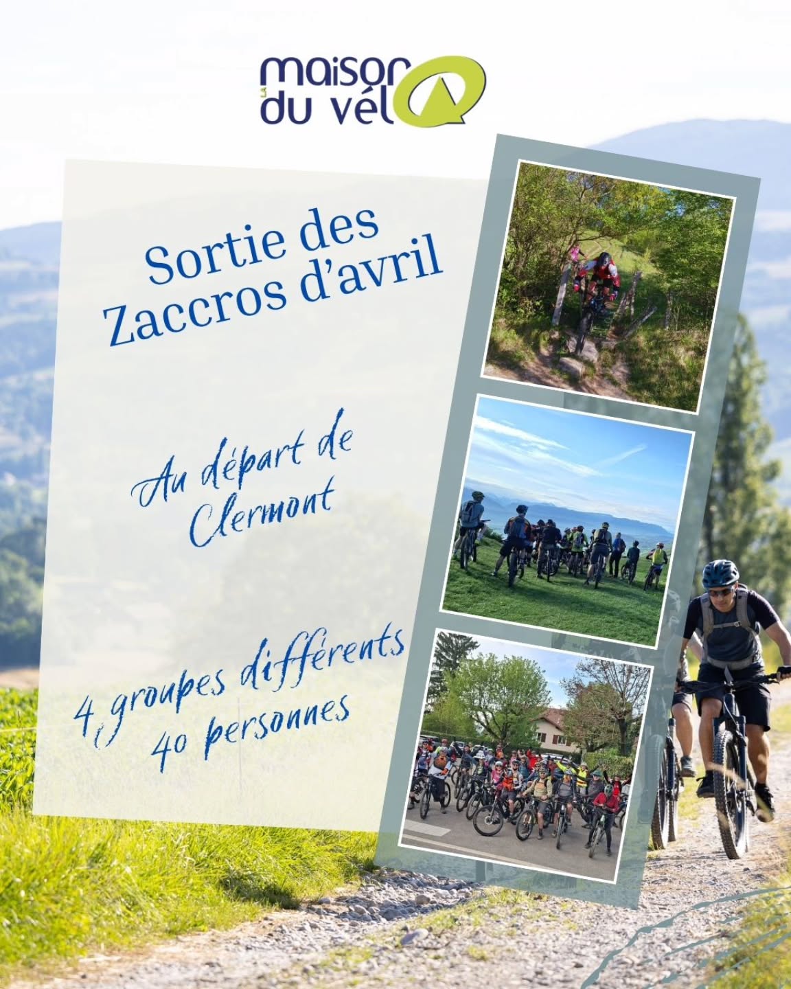 👉 Ce week-end c'était la sortie mensuelle des Zaccros de la Maison du velo 🚵…